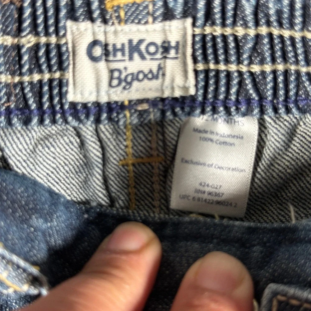 OshKosh Bgosh Kids 12 Months Blue Straight Leg Denim Jeans 424-027
